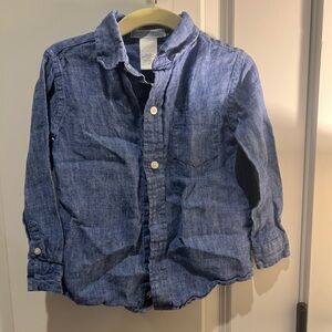 Janie and Jack Indigo Chambray Button-Down Shirt